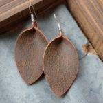 Brown Leather Earrings
